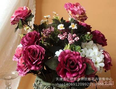 天津欣雅花藝 仿真玫瑰新風尚，廠家直供賦能歐式花藝